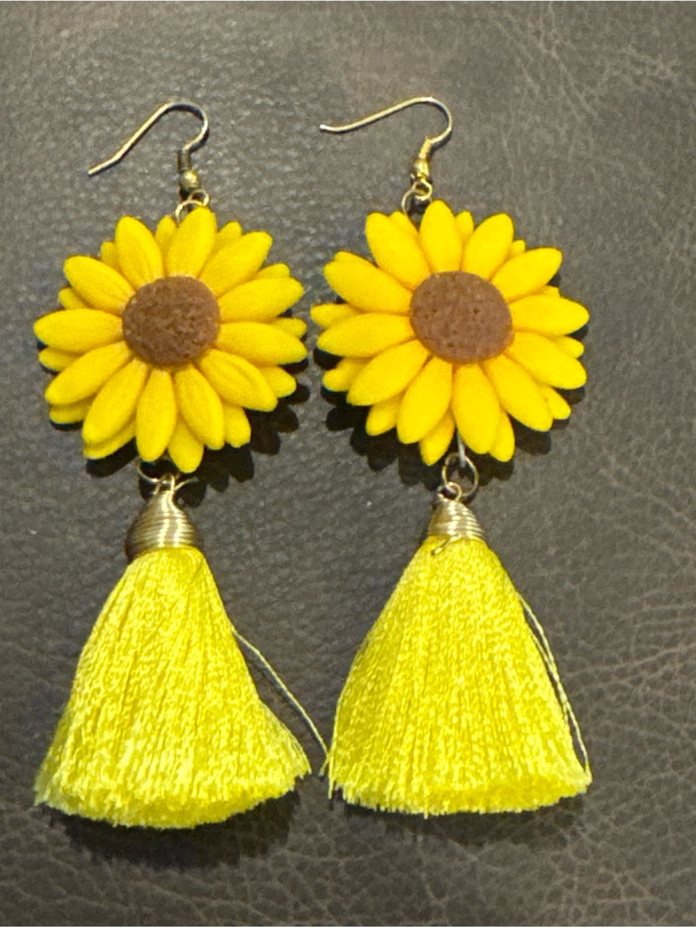 Sunflower with Tassel Stud Earrings Blue Yellow Orange Lot Of 15 Pairs wholesale